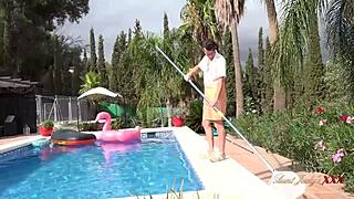 Hey, Check Out These Big Tits On Mature Woman Doing Chores Right