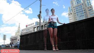 What a flashing upskirt in public! Jeny Smith part 2