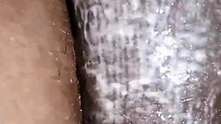 Bigblackie strokes massive black cock