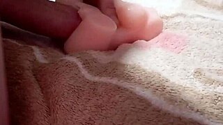 In the bedroom, he roughly fucks the skinny tattooed fuck doll until creampie