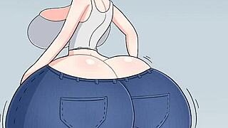 Kaya lets out a fart in jeans