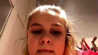 Extreme anal fingering in public webcam show