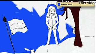 Teen 18+ girl peeing standing up in art academy