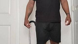 good morning routine of getting undressed and spreading buttocks open in the early morning for a relaxing solo moment