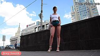 What a flashing upskirt in public! Jeny Smith part 2