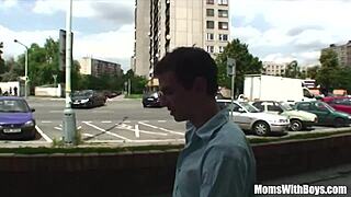 European Blonde Mature Woman Double Teamed By Young Cocks In Anal And Blowjob