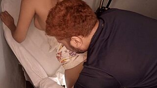 Pretty redhead gets her tight pussy licked and ass fucked roughly