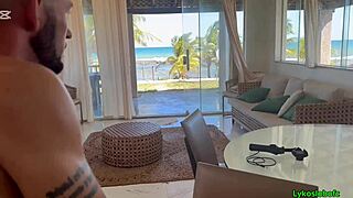 the water delivery guy roughly fucked the married lady's shaved pussy and tight ass