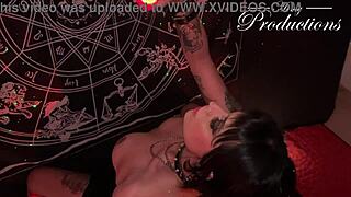 gothic girl and her ritual to have sex with her boyfriend