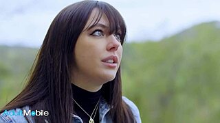 Adultmobile - curvy brunette loves getting her nipples licked and her trimmed pussy pounded in missionary