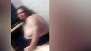 step mom intimidated by step son with scary mask - fuck her face fuck her pussy doggy style cum on her huge tits funny comedy porn