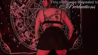 gothic girl and her ritual to have sex with her boyfriend