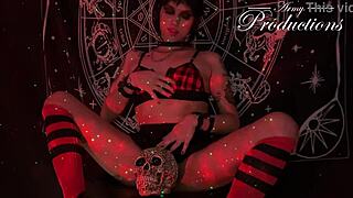 gothic girl and her ritual to have sex with her boyfriend