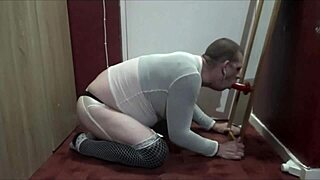 Bisexual crossdresser mark wright swallows piss and cum after ass fucking and ass to mouth