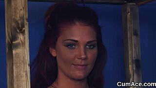 Frisky Looker Gets Cumshot On Her Face Swallowing All The Cream