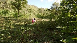 Caught Stranger Doing Yoga In Woods, Gave Her Hard Cock