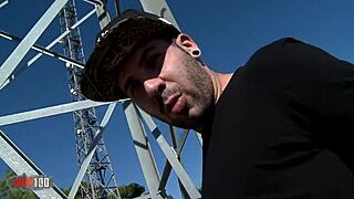 sheina axe, the french milf, endures rough anal sex with a spanish actor in an uncensored outdoor encounter