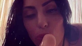 Compilation Of Brunette With Huge Tits Intensely Playing With Her Beautiful Pussy Moaning And Sucking