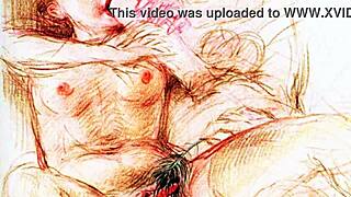 Explore vintage erotic art from antique collections with hairy models