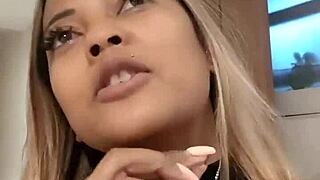 Suggestive teaser trio: hard fucking and squirt before cuckold husband