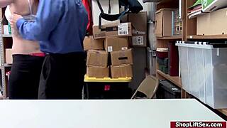 Teen shoplifter sucks officers cock