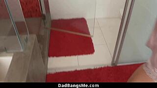 Caught watching porn, the cute teen with small tits offers her body to keep the secret