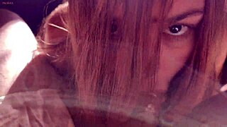 Delicious blowjob on a sunny afternoon with a monster cock.