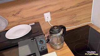 I roughly fucked the cute pizza delivery girl as compensation for her loss