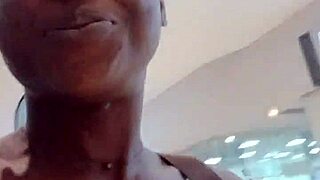that nigerian bitch visits the west hills mall and ends up masturbating in the bathroom, what a surprise