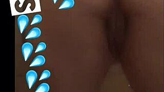 wet pussy gets played with in the hotel shower, shaved and ready