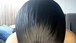 Blowjob Dildo Masturbation From Brunette Huge Tits