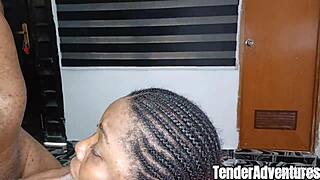 Sloppy blowjob and deep throat lead to doggy creampie with big cock