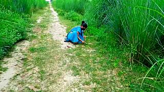 i fucked my girlfriend doggy style in the jungle, her tight pussy gripping me crazy as we bent over in nature