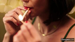 Deeper Tiny Hottie Aubrey Rides His Hard Cock All Night Long