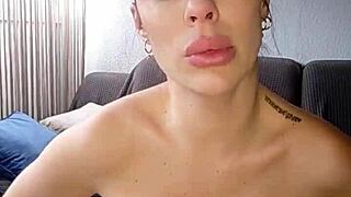 Blowjob Dildo Masturbation From Brunette Huge Tits