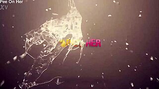 Blonde Gets Cum Covered And Pissed On.