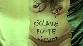 French Slave In Auto-Session Humiliation.