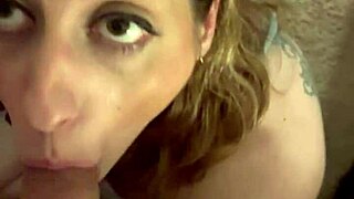 Sexy Milf Wife Sucks Husband's Hard Cock Until He Cums