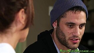 Asian Cougar Masseuse Performs Titty Fuck During Nuru Massage Session