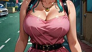 bulma looks incredibly hot in european solo scene