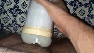 Home masturbation with big cock watching