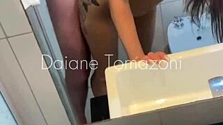 fucking in college bathroom with classmate