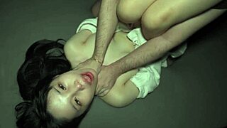 her first group encounter with three men