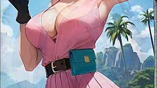 bulma looks incredibly hot in european solo scene