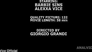 Friend barbie joins for intense dap orgy with pee gulps prolapse and sloppy cum swaps