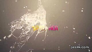 stunning babe's tight pussy filled with hot golden shower