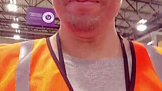 asian amateur walks publicly outdoors during work in amsr style