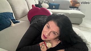 watch her brunette face twist with effort during intense milf farting fetish play