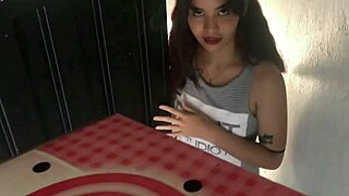 hermanastra latina's bare pussy exposed in bed no panties needed