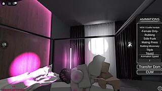 roblox slut dives into wild 18+ party sex rough missionary pounding and cum blasts